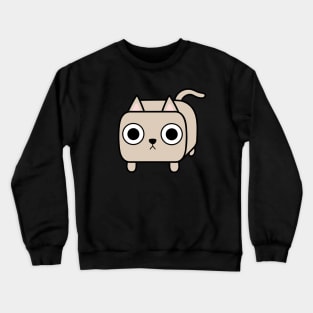 Cream Kitty Cat Loaf Crewneck Sweatshirt